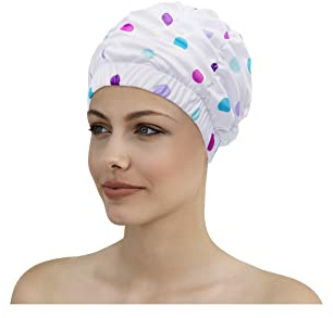Fashy Damen Duschhaube mit bunten Punkten