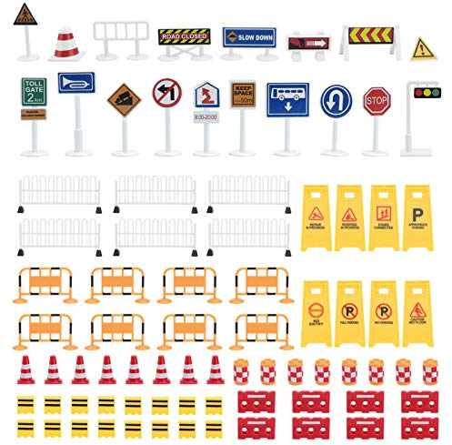 TOYANDONA Ensemble De Jouets Interactifs pour Garçons Et Filles Panneaux De Signalisation Routière Jouets pour Garçons Et Filles Apprentissage Amusant