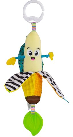 Lamaze (LAMT5) Clip & Go Bea die Banane, Neugeborenes Kinderspielzeug für Kinderwagen, sensorisches Spielzeug für Babys mit Farben und Geräuschen, Entwicklungsspielzeug für Jungen und Mädchen