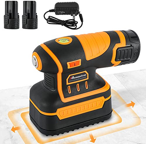 Mxmoonfree Tile Vibrator Tile Tools for Installation Vibrating Tool with 6 Gears Adjustable Vibration, 2 Pcs Battery, NO Suction Cup