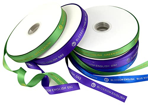 AGOWOO Personalisiert Satinband Benutzerdefiniertes Satinband 1 Rolle, 91 m | Personalisierte zum Verpacken von Geschenken, Basteln, DIY-Nähpaket, Gefälligkeiten mit Text, Namenssymbol