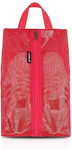 Prezon Sac à Chaussures de Voyage en Maille TPU imperméable, Fermeture éclair YKK Robuste, Anti-salissure, Organiseur de Chaussures, Sac à Chaussures avec Fermeture éclair