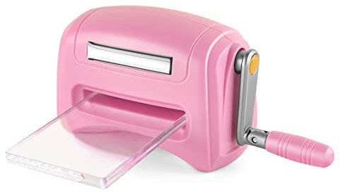 Briartw Mini Fustellatrice Rosa per Artigianato - Macchina Manuale per Goffratura Con Cuscinetti da Taglio per Creazione di Biglietti