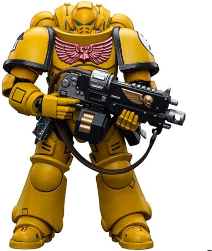 JOYTOY JT6656 40K 1/18 Action Figur Spielzeug, Imperial Fists Intercessors, 4-Zoll Geschenk für Action Figure Enthusiasten und Sammler