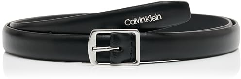 8719965074583 Damen Gürtel 2.0 K60K613235 schmal, quadratisch, Schwarz, Größe 85, Schwarz (Ck Black), 85 cm