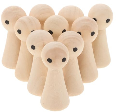 Anneome 20stücke Teiliges Unfertige Holzfiguren Zum Bemalen Glatte Holzpuppen-dekoration Diy Junge Mädchen Malspaß Kreative Holzfiguren Für Basteln Home Party Deko