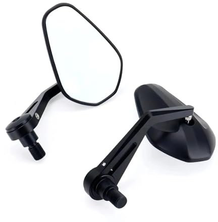 SAMWDK Lenkerendenspiegel Für MT07 Für MT09 Für MT10 R6 Für R1 Für FZ1 Für FZS1000 Für FZ6 Für TMAX530 Für TMAX500 Motorrad-Lenkerendspiegel Lenkerendenspiegel Rückspiegel Motorrad