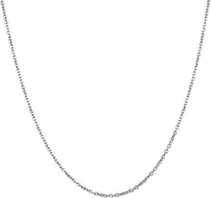Tolldek Damen Ketten 50cm, Edelstahl Standardgliederkette Silber Freundschaftskette Jungs Breit 2MM, Kette Schmuck Hip Hop