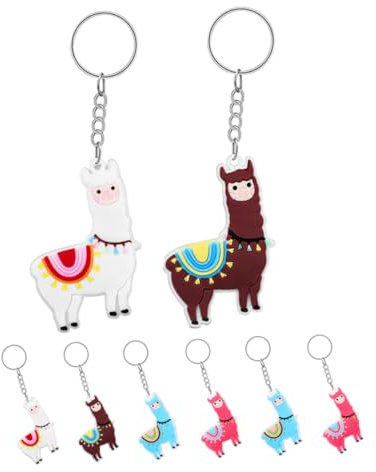 TOYANDONA 8stücke Teiliges Cartoon Alpaka Schlüsselanhänger Bunte Pvc Figuren Als Kindergeburtstag Mitgebsel Dekoration Für Rucksack Taschen Und Feiertagsgeschenke