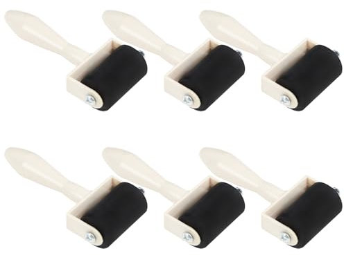 CQQNIU 6-Piece Rubber Roller Brushes, Diy Craft Tools, Ink Applicators, Mini Roller Brushes, Painting Accessories