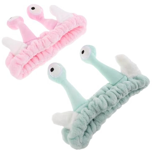 BESPORTBLE 2stücke Schnecken Make-up Stirnbänder Flauschige Und Bequeme Haar Bänder Für Gesicht Waschen Dusche Stirnband Frauen Make-up Stirnbänder Versorgung
