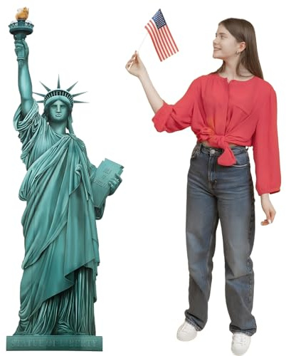 Colingmill 5' H Statue of Liberty Cardboard Stand up Cutout Themed Party Decoration 250th Anniversary Life Size Photo Props for Patriotic Themed Party Sign Backdrop