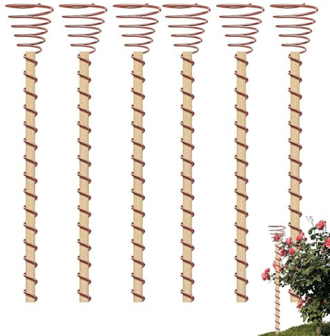 Antenna da giardino in rame elettrocoltura, lungo in rame, bobina per attrezzi da giardino, paletti di rame giardinaggio, bobine di rame, utensili a filo, anelli a piramide