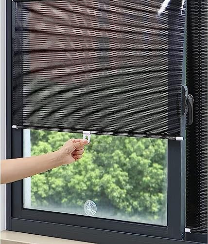Tenda oscurante a rullo con ventosa, per finestre da tetto, regolabile e opaca, per protezione termica, senza fori, 58,4 x 124,5 cm