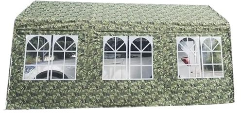 MNEVZX Cochera Exterior Cochera Exterior, Patio, Gazebo, Garaje móvil, toldo, Carpa Impermeable, Resistente al Sol, jardín, Espacio Abierto, pérgola Toldo de Coche(B 4x6m Camouflage)