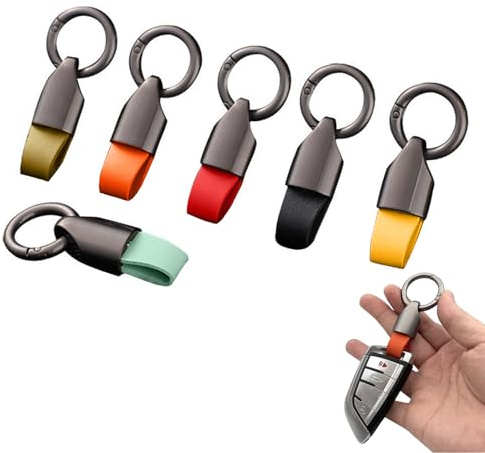 deegbbyi 6 Piezas Llavero Cuero Resistente Duradero Material Aleación Zinc | Versátil Llavero, Portátil Keychain, con Hebilla de Anilla de Resorte, para Coche, Oficina, Hogar