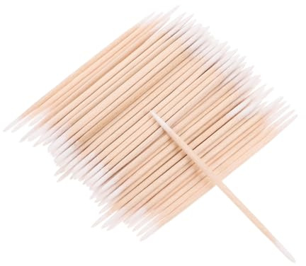 VALICLUD Wattestäbchen Mit Feiner Spitze Doppelseitige Präzisions Wattestäbchen Aus Hautfreundlicher Baumwolle 100 Stück Beutel Für Make up Schmuck Und Elektronikreinigung