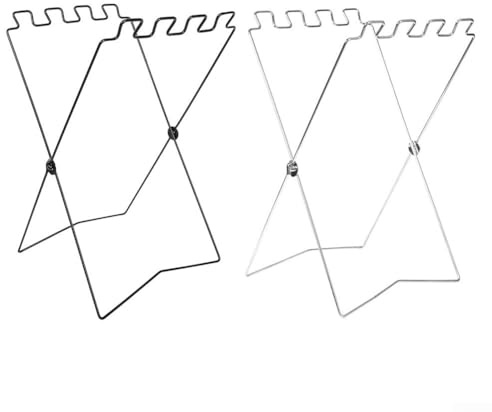 Zilimontt Support de sac poubelle portable pliable pour camping, pique-nique et alpinisme avec design incurvé et construction légère et robuste (2 pièces)