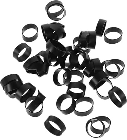 DECORNIJIA Bridas para Cables de Silicona Reutilizables Negras, Anillos Elásticos de 12 X 4 Mm, 500 Unidades, Bandas de Goma Resistentes para Organización y Gestión de Cables en