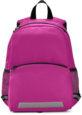 voucong Mini sac à dos violet rouge uni de couleur unie pour enfants avec cordon de serrage pour l'école primaire
