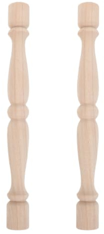 Toddmomy 2 st omålade träspindlar för hantverk, 30 cm balusterstolpar | Runda träräckestolpar, inga sprickor och sprickor, passar inomhustrappor, galleriväggstrappor, gör-det-själv-projekt, 3,8 cm