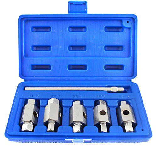 Drain Sump Plug Key Tools for Engines Axles Gear Box Car Repair Oil Change 5pc