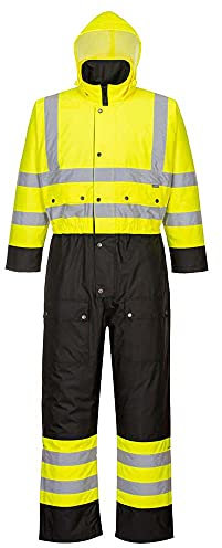 Portwest Mono Contrast, Con Forro, Tamaño: M, Color: Amarillo/Negro, S485YBRM