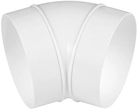 Bogen Rohrbogen Winkel 45° PVC Kunststoff Weiß Lüftungsrohr Lüftung Dunstabzug - VONLIS® Ø 125 mm