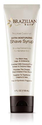 Brazilian Bare Tropical Coconut Extra Moisturizing Shave Syrup – Preferred Over Traditional Womens Shave Creams And Womens Shave Gels