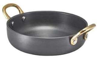 Genware Mini cazuela de aluminio de 15 x 4 cm, paquete de 6