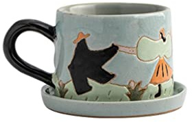 Tasses à café Coupe de céramique Cuisine littéraire Cuisine de luxe Coupe de luxe Tasse Européenne Set Retro Glase Cracké Tasse à thé Tasse à café (Color : C)