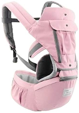 Natudeco Babytrage mit Hüftsitz, Wickeltrage, Baby Hüftsitz Carrier,Atmungsaktive Aufbewahrung, Fronttasche, Stilltragen für Kleinkinder bis zu 80 Pfund(Rosa)