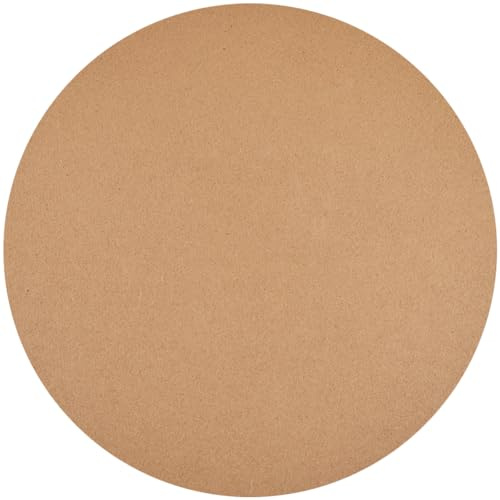 CRASPIRE MDF Wood Boards for Crafts 11.81 inch/30cm Diameter 3mm Thick Round Medium Density Fiberboard Wooden MDF Board Sheet Chipboard Panels for Clay Drying Laser Engraving Painting