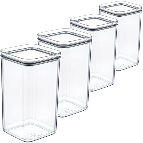 SUSTANIA Vorratsdosen-Set â€“Vorratdosen Luftdicht -4 x 1,5L-teiliges Vorratsdosen-Set â€“ Frischhaltebox mit Deckel, Behälter, Dosen, Aufbewahrungssbox,transparent