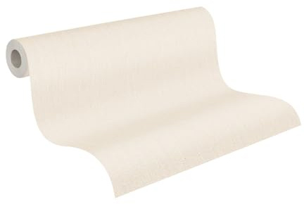 A.S. Création Papier peint texturé beige crème - 395492 - Papier peint intissé de qualité supérieure pour différents espaces de vie - 10,05 m x 0,53 m - Fabriqué en Allemagne