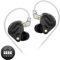 KINBOOFI KZ ZS12 PRO X - Cuffie in-ear monitor IEM, 1DD+5BA, ibridi cablati da gioco, auricolari KZ, con cavo a 2 pin, per audiofili (colore nero scuro, versione sintonizzabile, senza microfono)