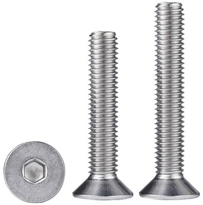 1 Stück M16x 30–100 mm Flachkopf-Innensechskantschrauben, Vollgewinde, Sechskant-Antrieb, Senkkopfschrauben mit Innensechskant, Edelstahl 304(M16*40 1pcs)