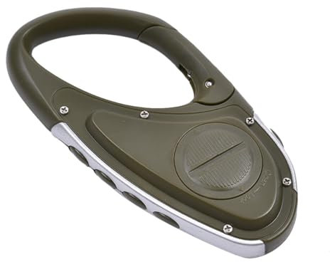 Eventerde Höhenmesser Zum Wandern - Tragbares Barometer Zum Wandern, 7in1 Karabiner Höhenmesser, Multifunktionaler Höhenmesser Mit Barometer, Wettervorhersage, Uhr, Kalender Und Thermometer
