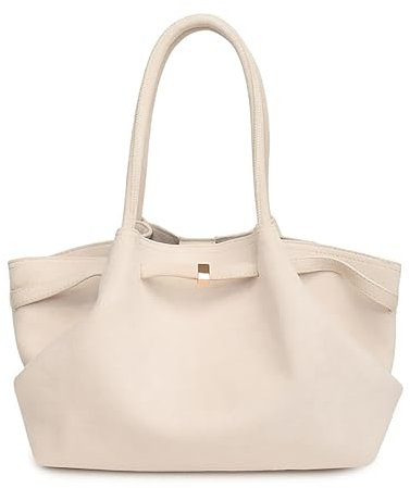 Makukke Kunstwildleder Tote Bag, Kunstwildleder Tasche Damen Hobo Handtasche Damen Mittelgroß Vintage Schultertasche Slouchy Bag für Arbeit Büro Reisen Einkaufen Schule