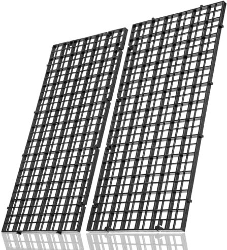 2 PCS Black Aquarium Divider Trays, 11.8inch Plastic Fish Tank Divider Grid Isolate Board Divider, Aquarium Filter Bottom Tray Egg Crate for DIY Filtration Bottom Protection in Aquascaping Mixed Breed
