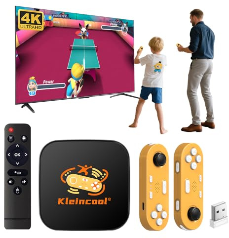 Consola de juegos de TV, consola de videojuegos de 4 GB de RAM + 64 GB de ROM, máquina con control somatosensorial inalámbrico Gamepad Plug and Play, interactiva para niños y adultos, para noches de