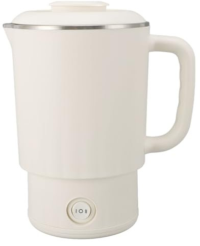 Plyisty Wasserkessel, Tragbarer 600 -W -elektrischer Wasserkocher Schneller Heizung Zum Camping (EU -Stecker 220 V)