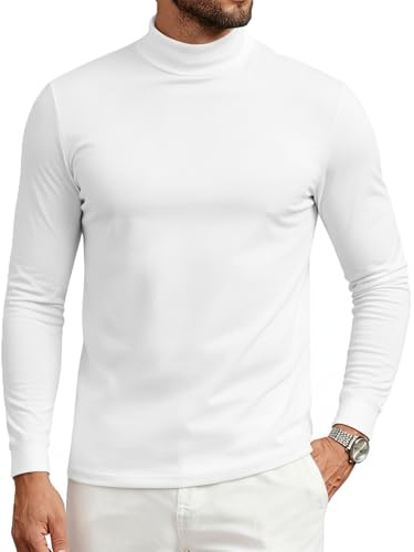 PINSPARK Thermoshirt Herren Langarm Sportshirt Winter Thermo Langarmshirt | Innenfleece Skiunterwäsche Rollkragen Thermounterwäsche Outdoor Funktionsshirt Atmungsaktiv Laufshirt für Gym, Ski, Wander