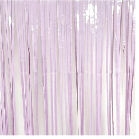 Tendaggi decorativi con frange, Confezione da 2 tende di orpello multicolore 2x2m for decorazioni for feste di compleanno e matrimonio(Pastel Purple)