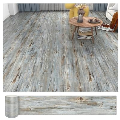 Dalle Pvc Adhesive Sol Lot De 36 Autocollants En Vinyle For Carrelage Jardin, 54 Pi², Planches Bois