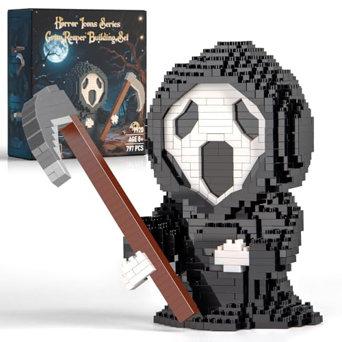 HIGH GODO Horror Building Set, Halloween Action Figures, Death Reaper Décor Model Kits, Gift Ideas for Adults Teens Age 14+ and Horror Movie Fans (797 PCS)
