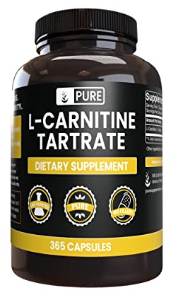 PURE ORIGINAL INGREDIENTS L-Carnitine Tartrate (365 Capsules) No Magnesium Or Rice Fillers, Always Pure, Lab Verified