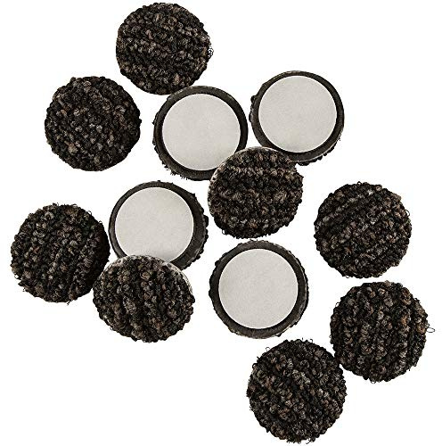 Super Sliders Outdoor Patio Furniture Felt Pads Weather Resistant 1-1/2 Inch Round- Protect and Slide Items Easily Across Decks and Patios, 12 Pack