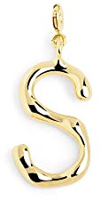SINGULARU - Charm Letter XL - Initialen-Anhänger aus Messing mit 18-karätigem Gold-Finish - Anhänger Buchstaben A - Z - Charm kombinierbar mit Halskette - Damenschmuck