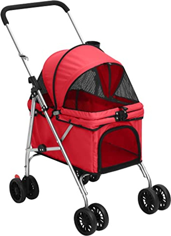 vidaXL Hundewagen Faltbar Rot 76x50x100 cm Oxford-Gewebe